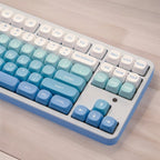 Cute Blue Glacier Ice Theme Gradient Keycap Set