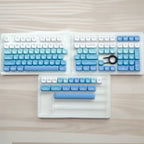 Cute Blue Glacier Ice Theme Gradient Keycap Set