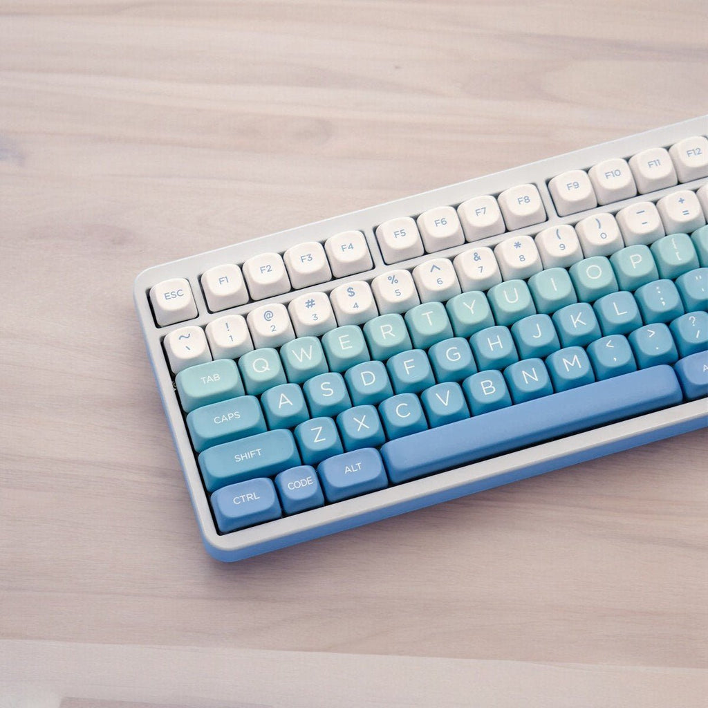 Cute Blue Glacier Ice Theme Gradient Keycap Set