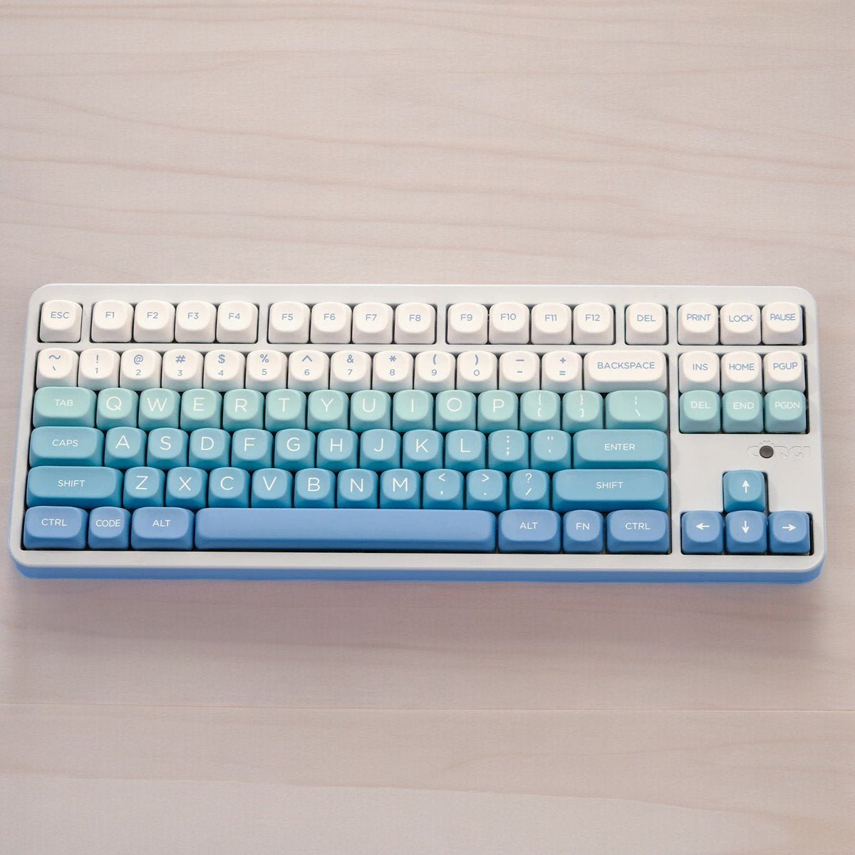 Cute Blue Glacier Ice Theme Gradient Keycap Set