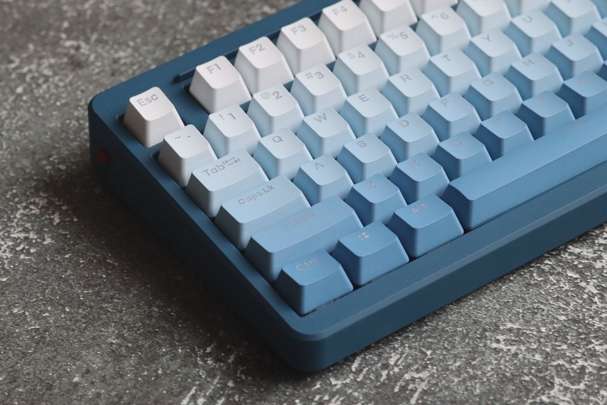 Cute Blue Gradient Backlit Keycap Set