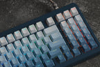 Cute Blue Gradient Backlit Keycap Set