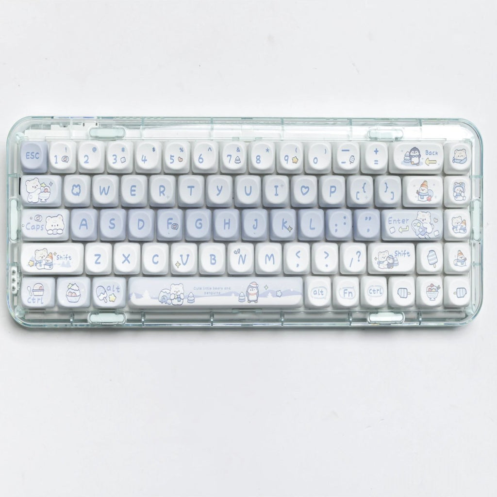 Cute Blue Ice Bear Theme Artisan Keycap Set