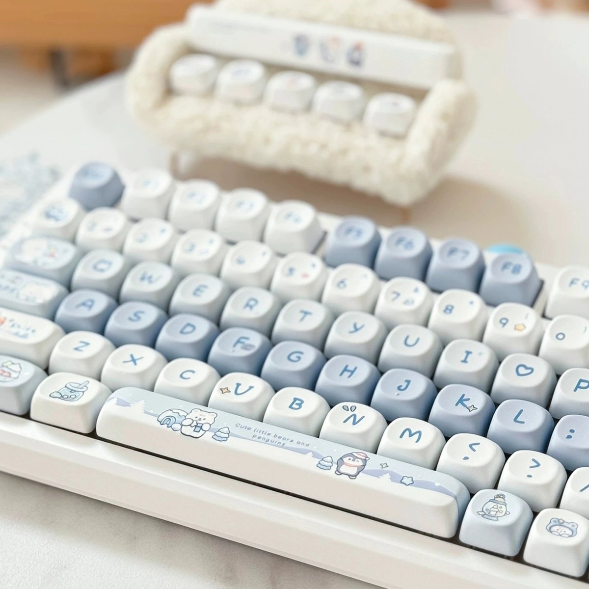 Cute Blue Ice Bear Theme Artisan Keycap Set