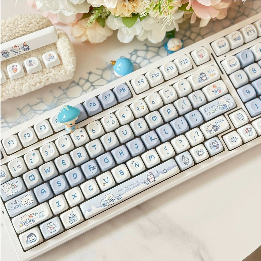 Cute Blue Ice Bear Theme Artisan Keycap Set