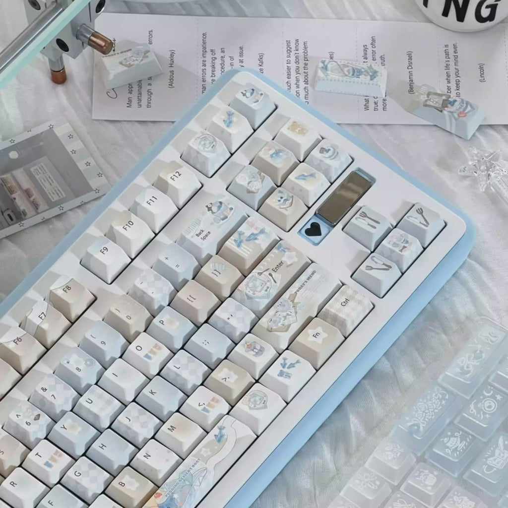 Cute Blue Ocean Dessert Theme Artisan Keycap Set