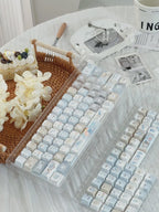 Cute Blue Ocean Dessert Theme Artisan Keycap Set