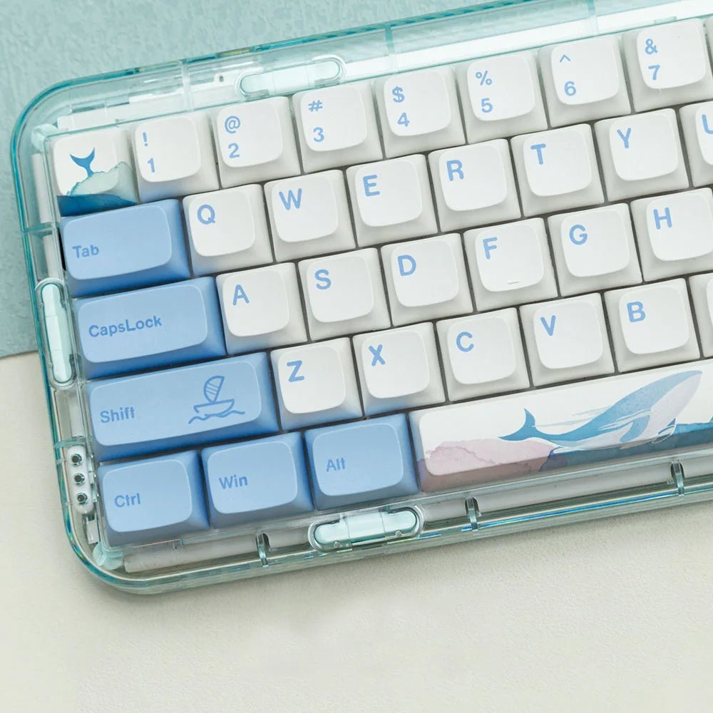 Cute Blue Ocean Theme Artisan Keycap Set