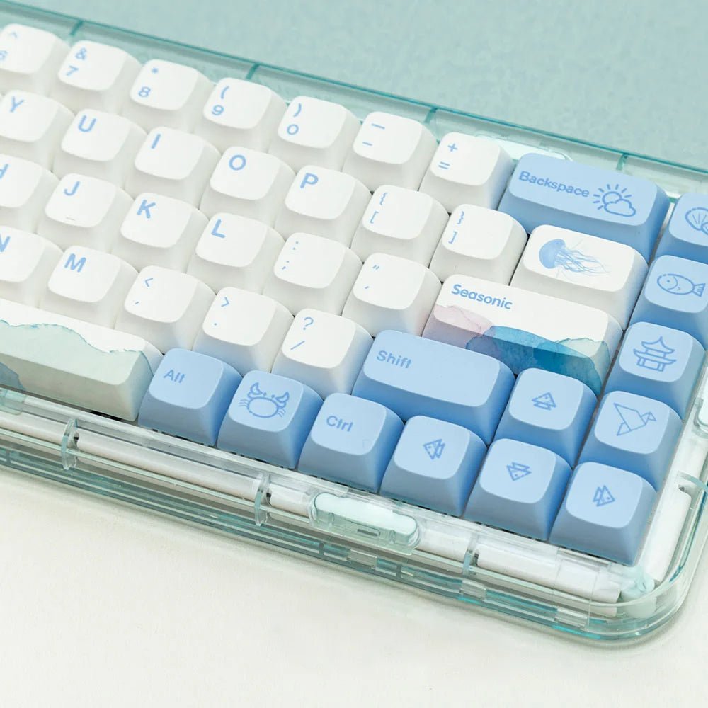 Cute Blue Ocean Theme Artisan Keycap Set