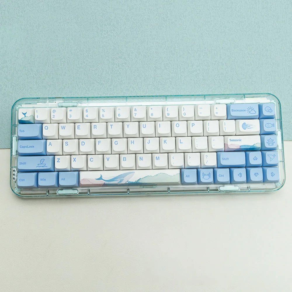 Cute Blue Ocean Theme Artisan Keycap Set
