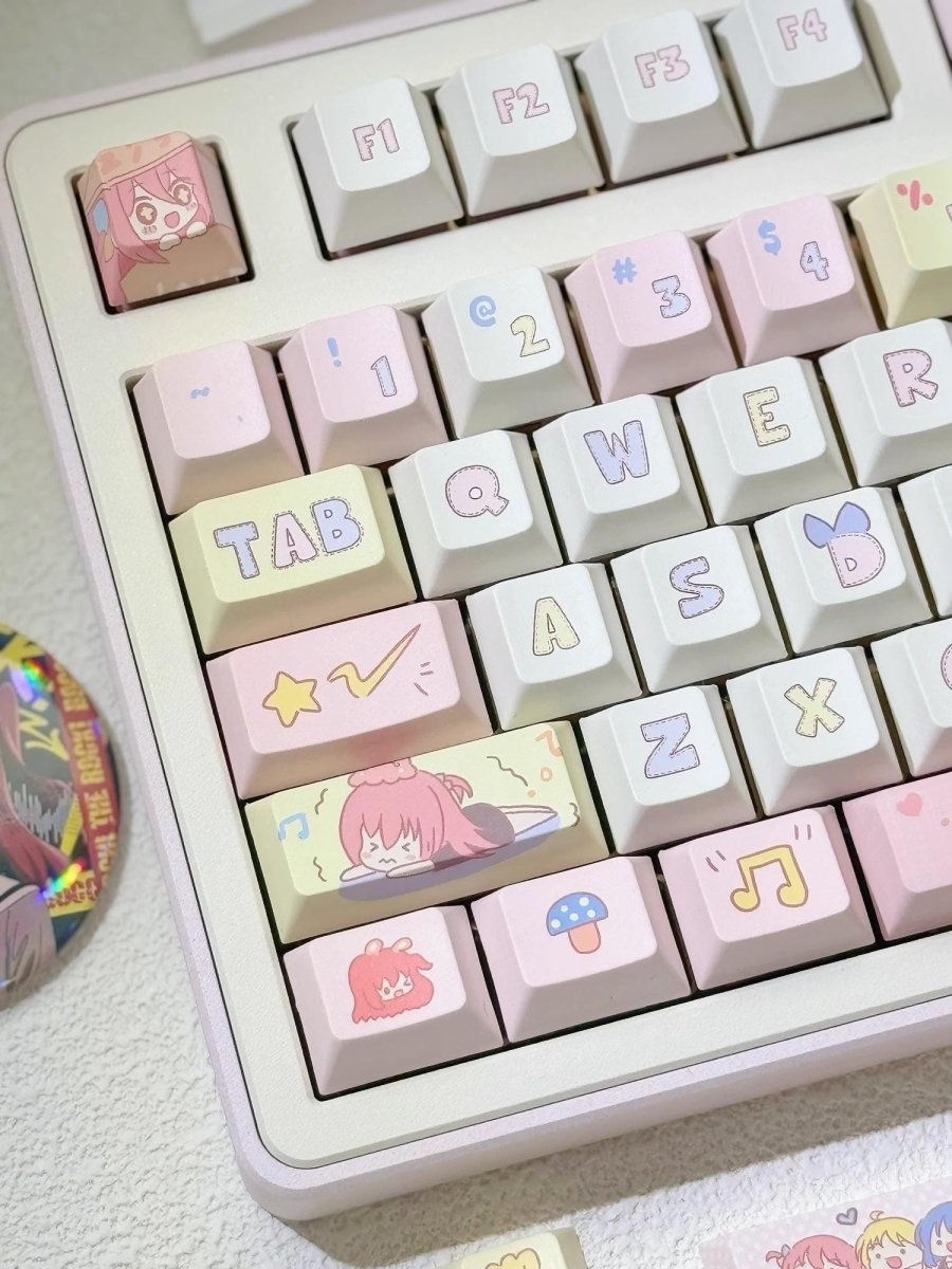 Cute Bocchi the Rock Theme Keycap Set
