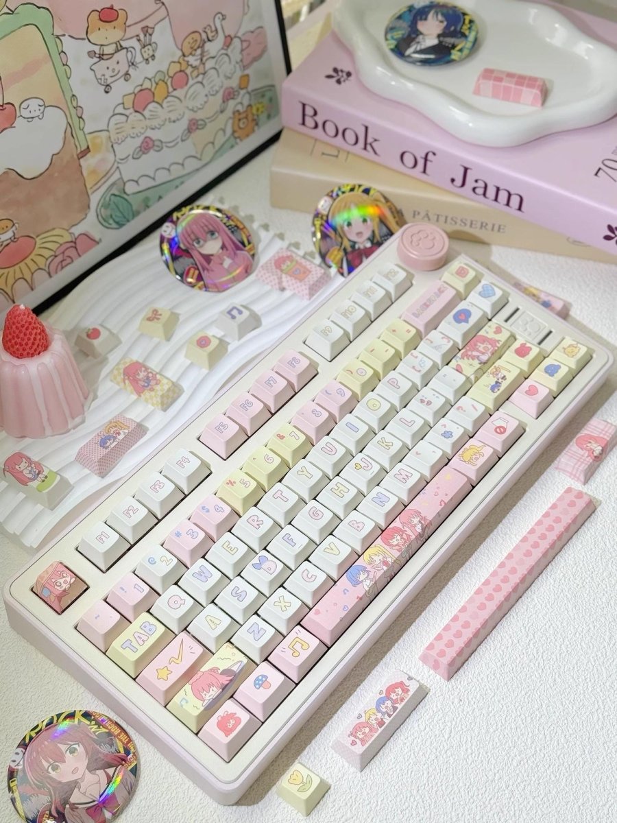 Cute Bocchi the Rock Theme Keycap Set