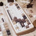 Cute Brown Cozy Cafe Theme Coffee Keycap Set