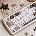 Cute Brown Cozy Cafe Theme Coffee Keycap Set