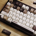 Cute Brown Cozy Cafe Theme Coffee Keycap Set