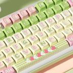 Cute Bunny Strawberry Theme Keycap Set