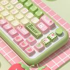 Cute Bunny Strawberry Theme Keycap Set