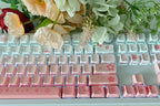 Cute Cherry Blossom Gradient Pink Keycap Set
