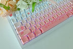 Cute Cherry Blossom Gradient Pink Keycap Set