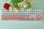 Cute Cherry Blossom Gradient Pink Keycap Set