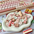 Cute Chocolate Strawberry Theme Keycap Set
