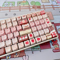 Cute Chocolate Strawberry Theme Keycap Set