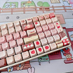 Cute Chocolate Strawberry Theme Keycap Set