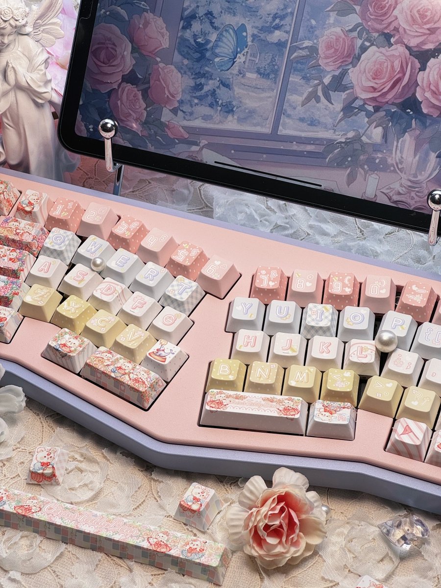 Cute Circus Teddy Bear Theme Artisan Keycap Set