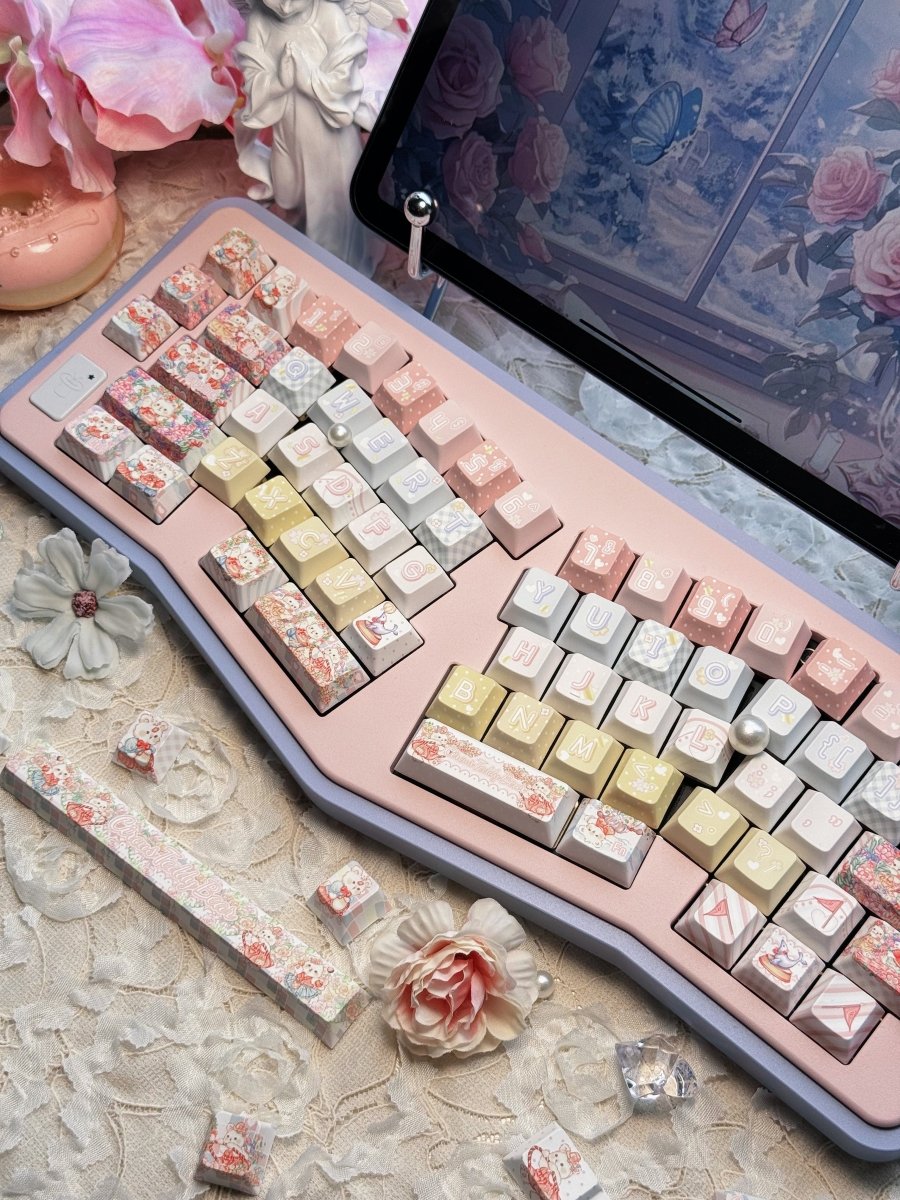Cute Circus Teddy Bear Theme Artisan Keycap Set
