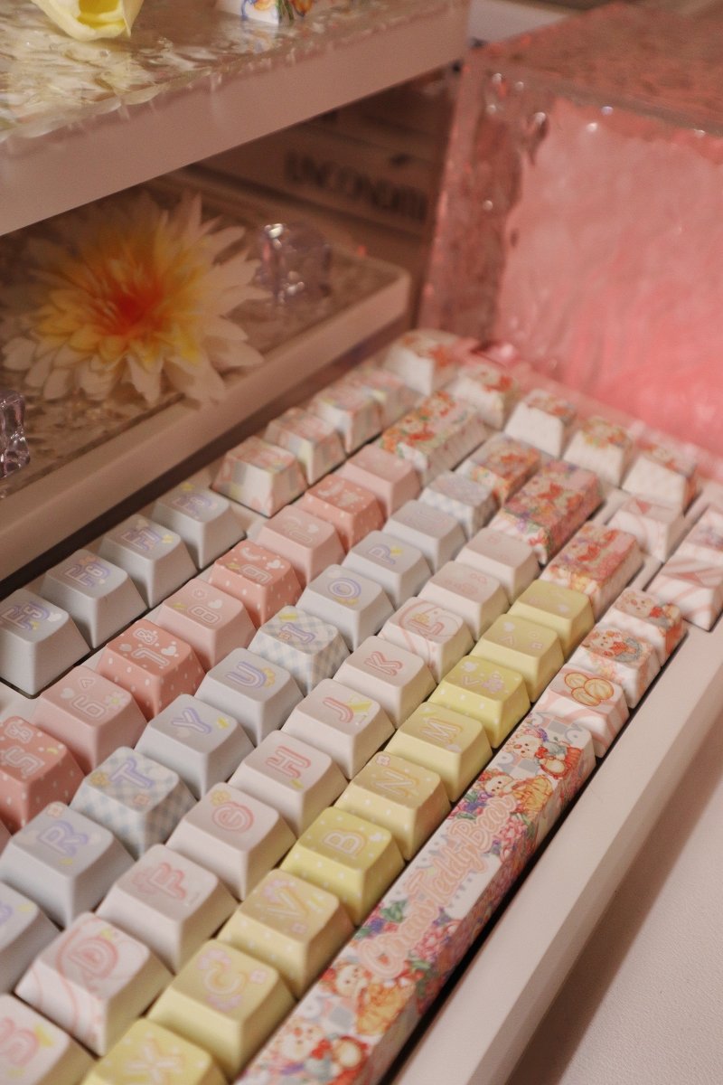 Cute Circus Teddy Bear Theme Artisan Keycap Set