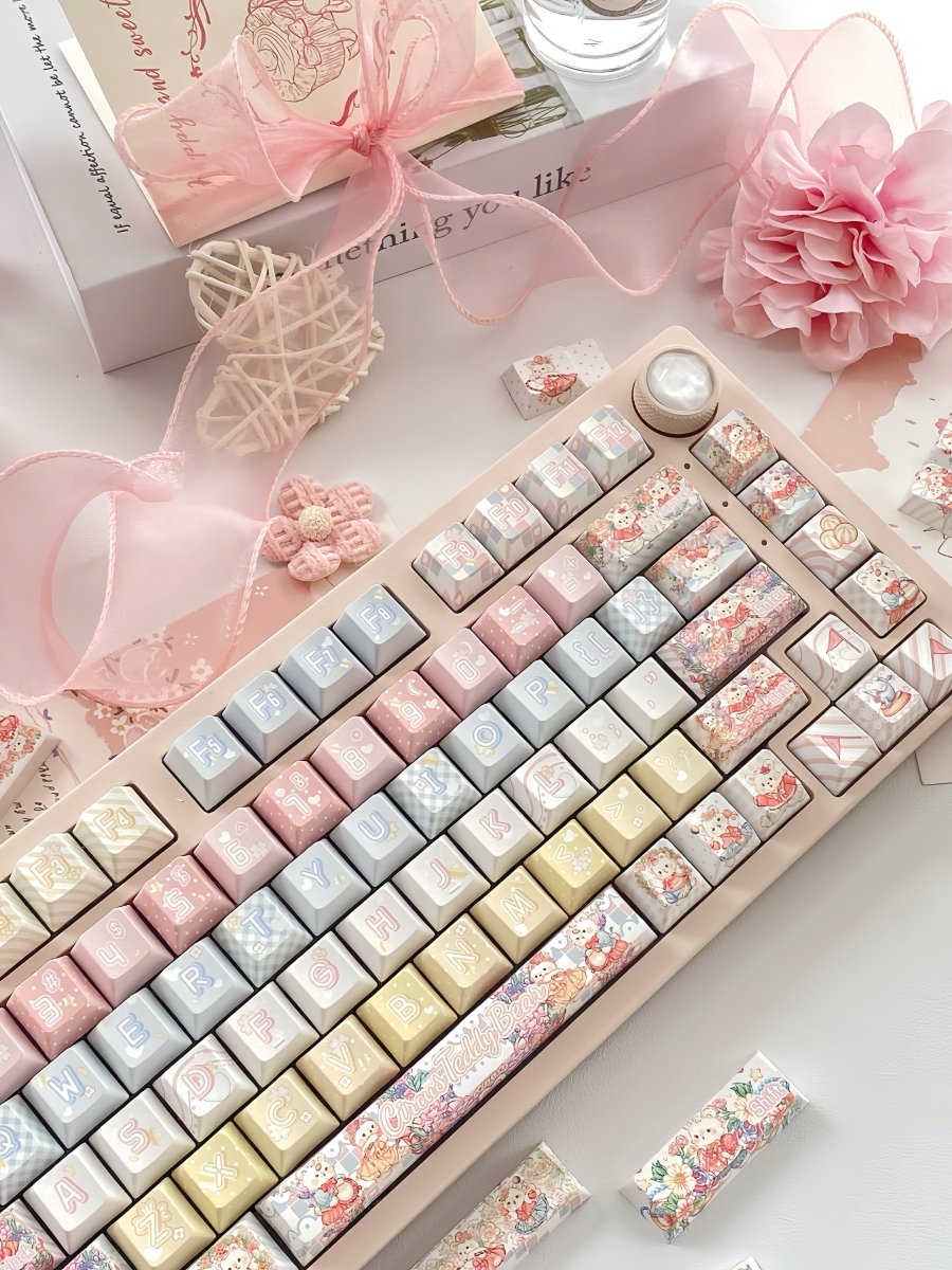 Cute Circus Teddy Bear Theme Artisan Keycap Set