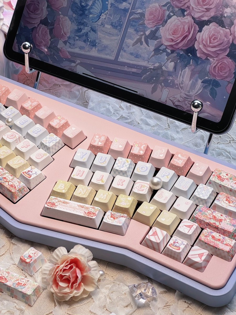 Cute Circus Teddy Bear Theme Artisan Keycap Set