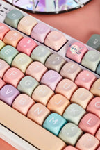 Cute Colorful Candy Theme PBT MOA Round Keycap Set