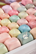 Cute Colorful Candy Theme PBT MOA Round Keycap Set