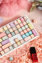 Cute Colorful Candy Theme PBT MOA Round Keycap Set