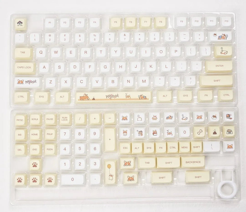 Cute Corgi Dog Theme Artisan Keycap Set