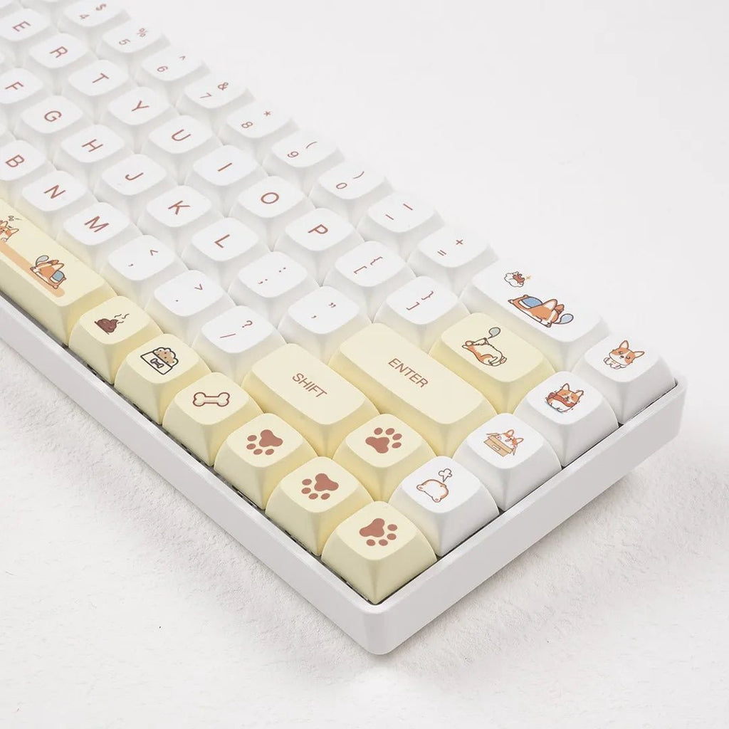Cute Corgi Dog Theme Artisan Keycap Set