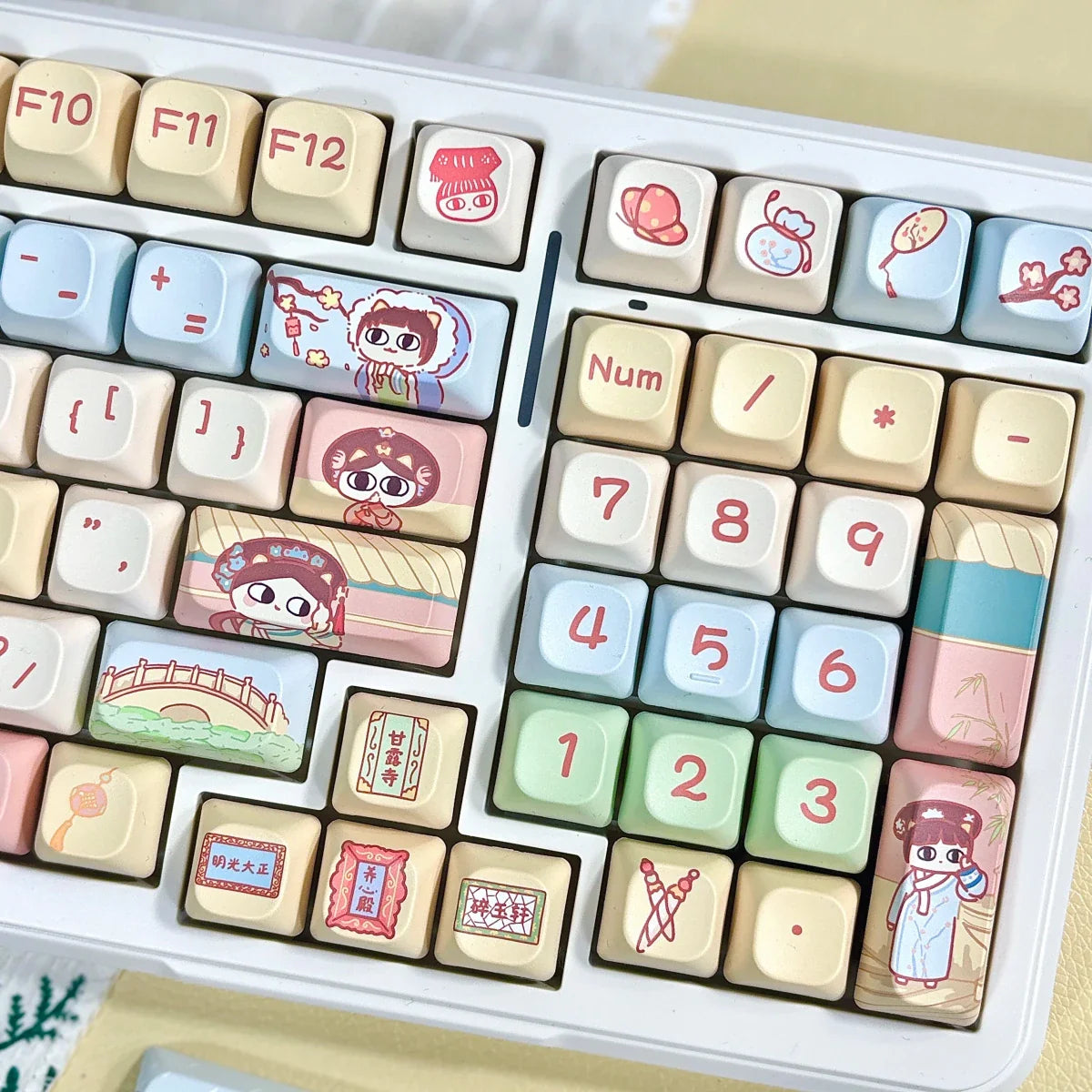 Cute Empress Cat Theme Artisan Keycap Set