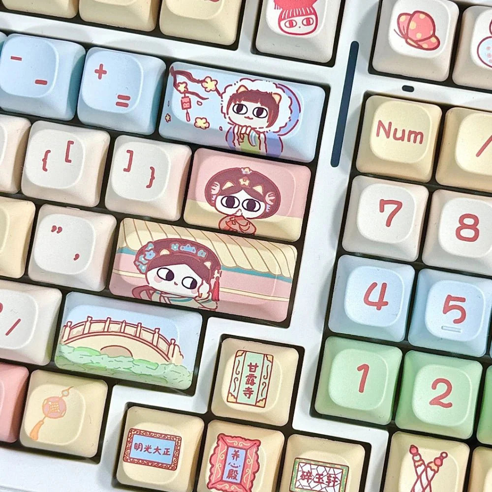 Cute Empress Cat Theme Artisan Keycap Set