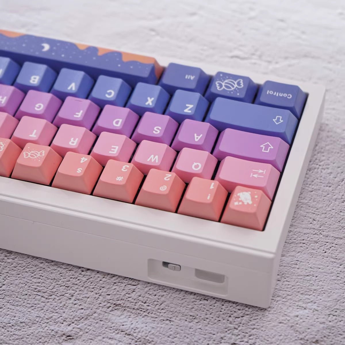 Cute Fairy Tale Theme Purple Gradient Keycap Set