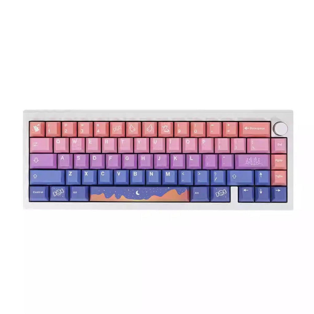 Cute Fairy Tale Theme Purple Gradient Keycap Set