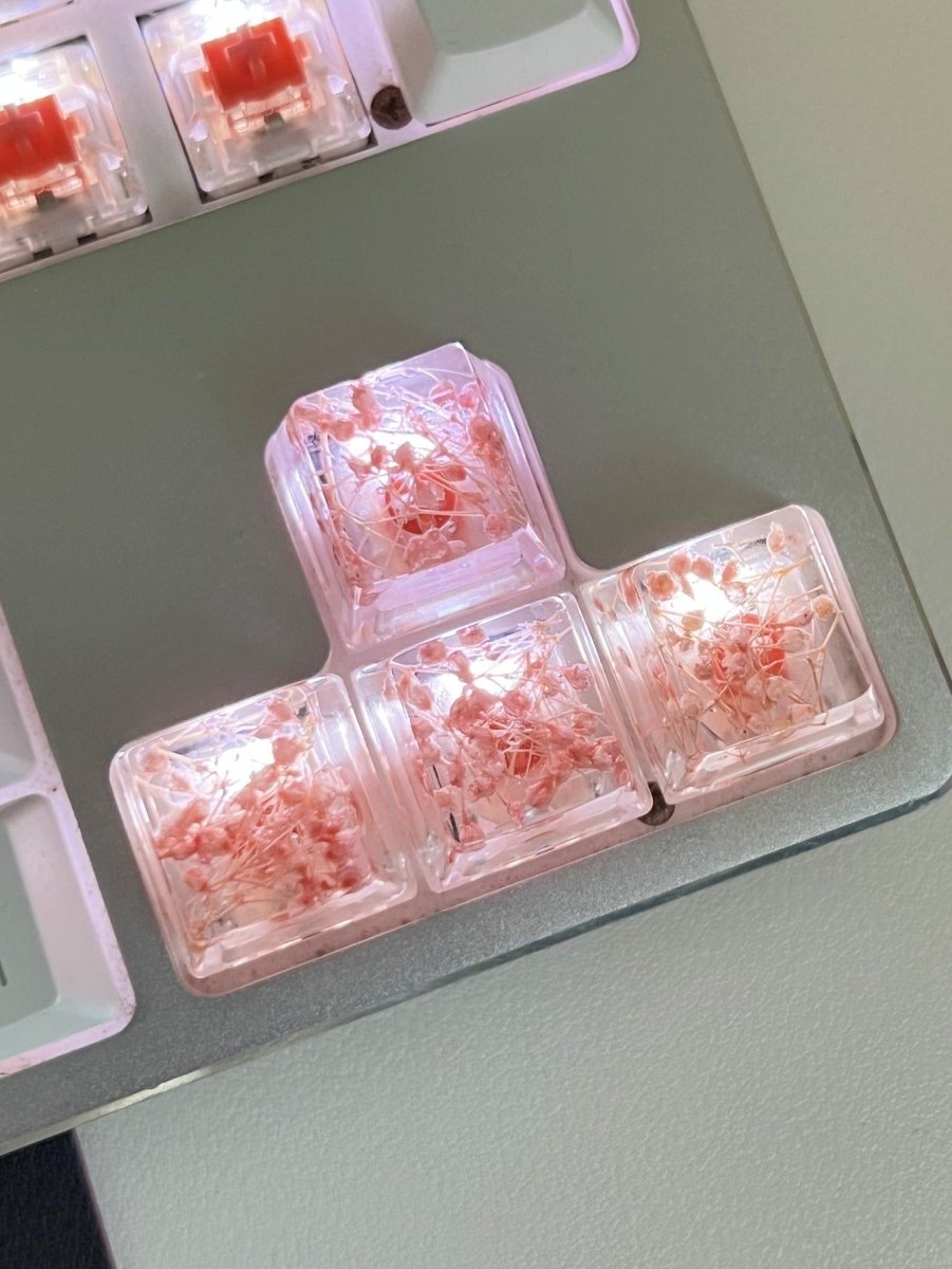 Cute Flower Theme Resin Epoxy Floral Keycap