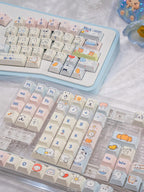 Cute Funny Emote Bear Theme Keycap Set