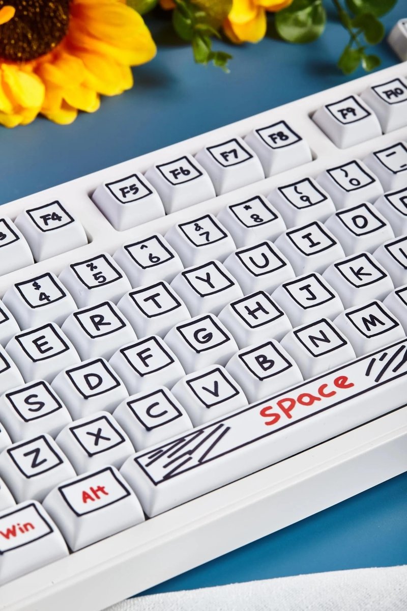 Cute Graffiti Theme PBT XDA Keycap Set