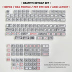 Cute Graffiti Theme PBT XDA Keycap Set