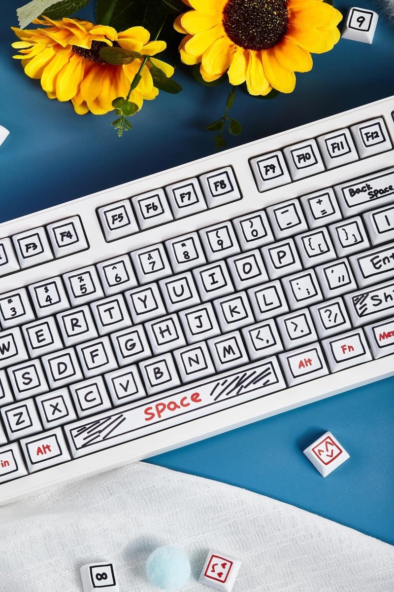 Cute Graffiti Theme PBT XDA Keycap Set