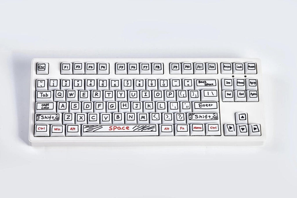 Cute Graffiti Theme PBT XDA Keycap Set
