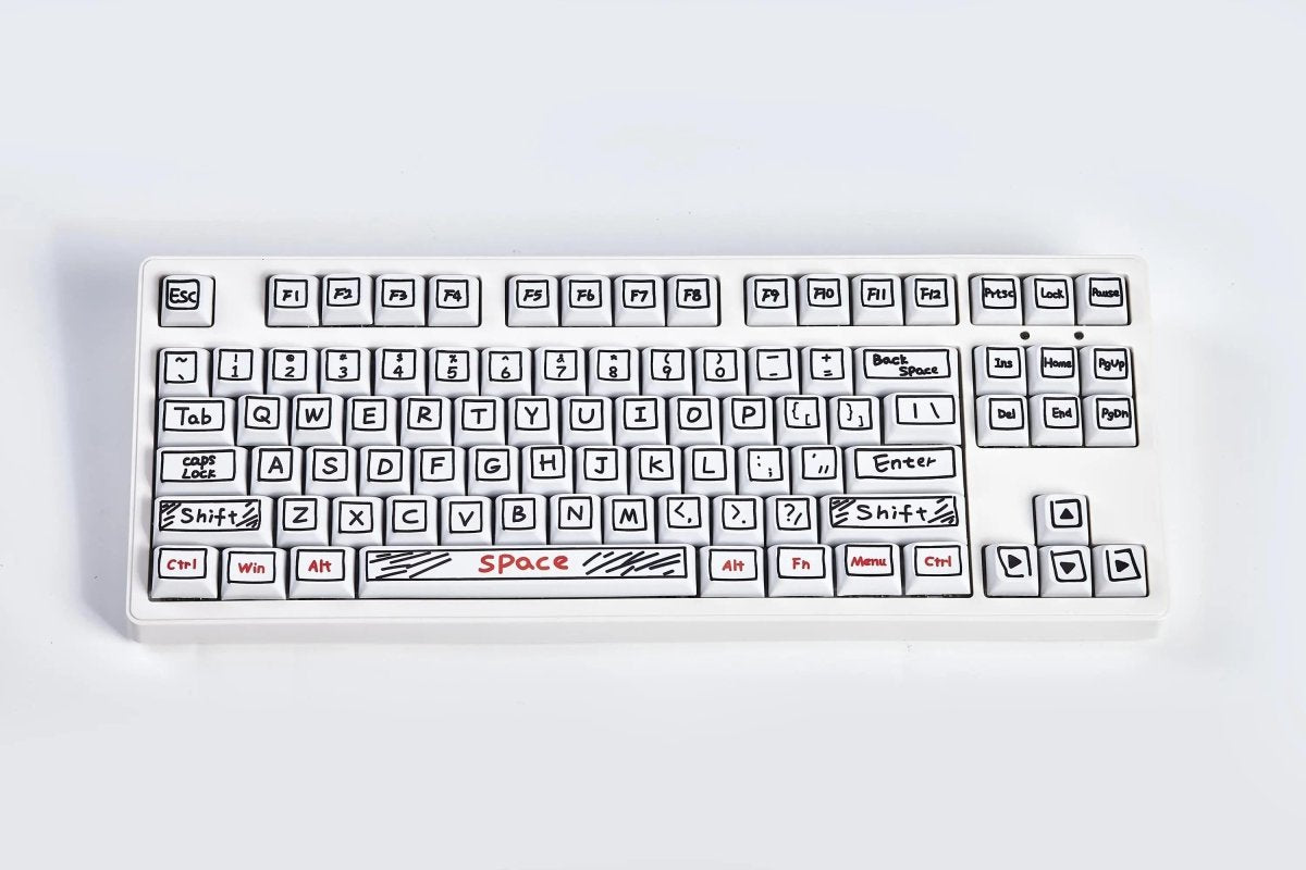 Cute Graffiti Theme PBT XDA Keycap Set
