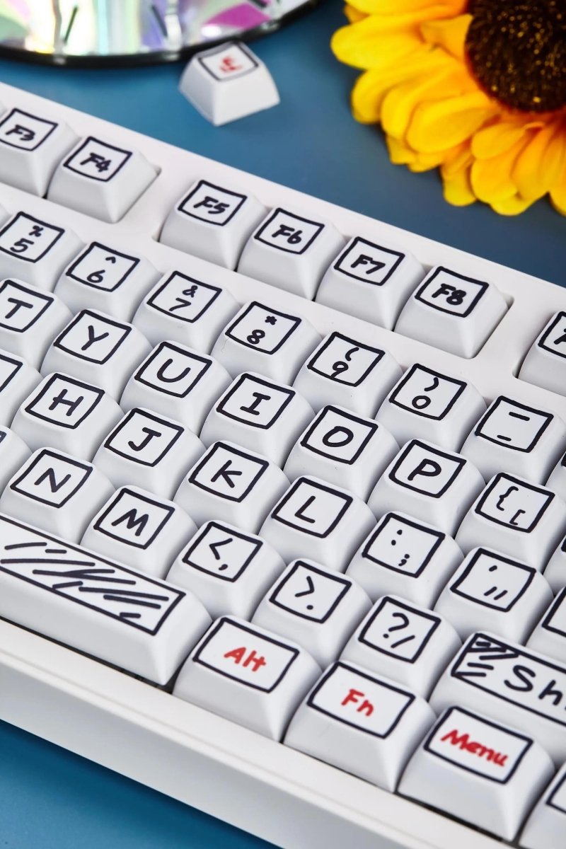 Cute Graffiti Theme PBT XDA Keycap Set