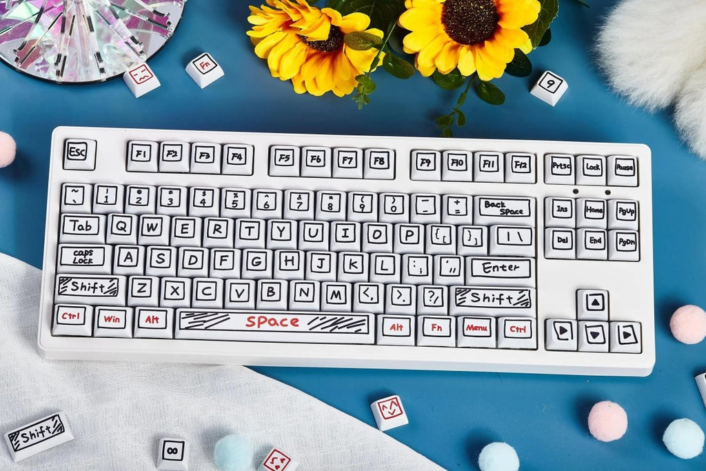 Cute Graffiti Theme PBT XDA Keycap Set